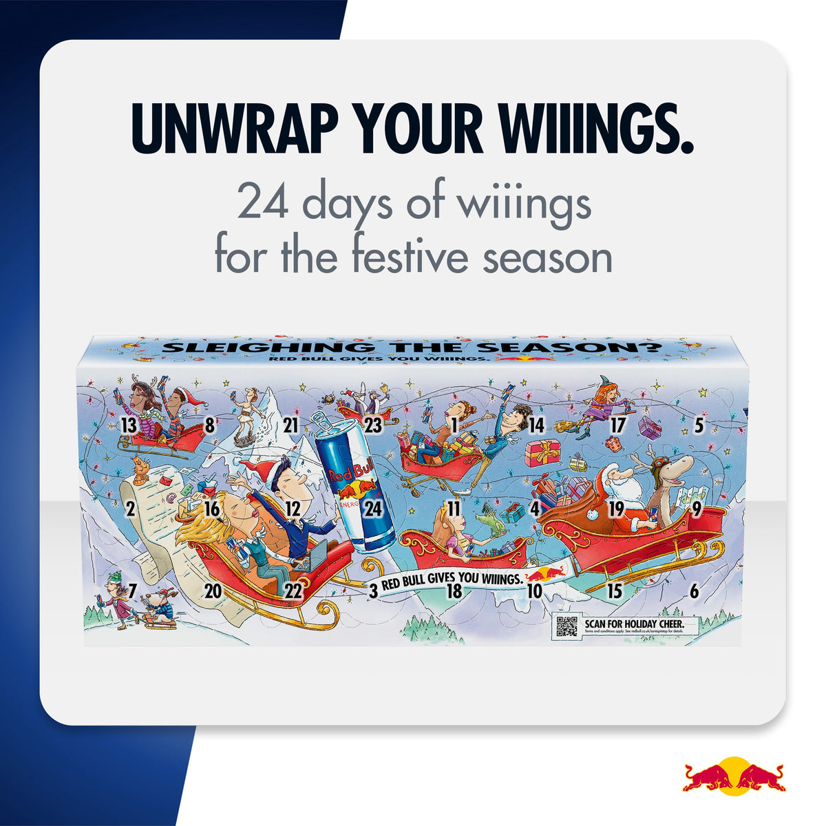 Red Bull Energy Drink Variety Advent Calendar Pack, with 80mg Caffeine, Taurine & B Vitamins, 8.4 fl. oz., pack of 24 Cans